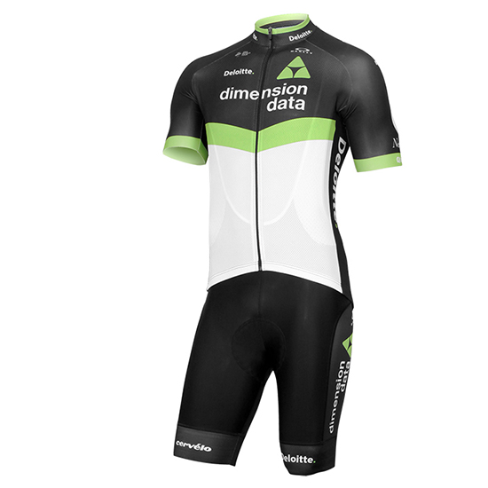 Maglia Dimension Data Manica Corta 2017 verde e nero